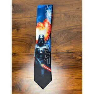 Star Wars Mens Sci Fi Neck Tie Licensed Darth Vader Light Saber Blue